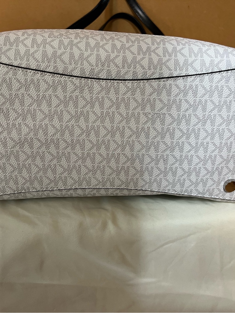 Michael Kors Black, White & Gray MK Logo Tote - Picture 3 of 4